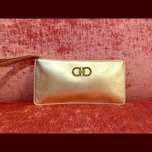 Authentic Salvatore Ferragamo Gancini wristlet